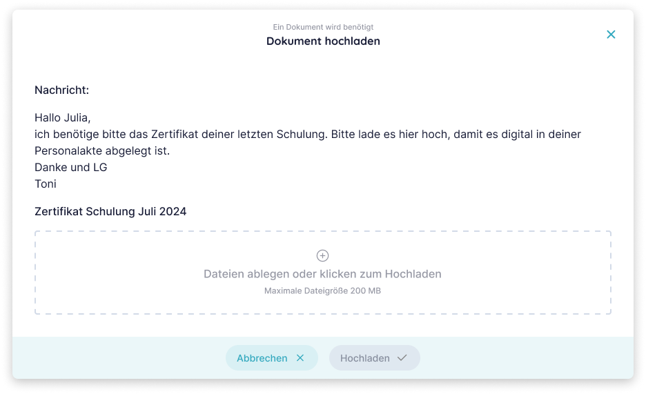 Wie kann ich ein angefordertes Dokument hochladen? image 12