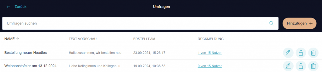 Wie erstelle und verwalte ich Umfragen? 6