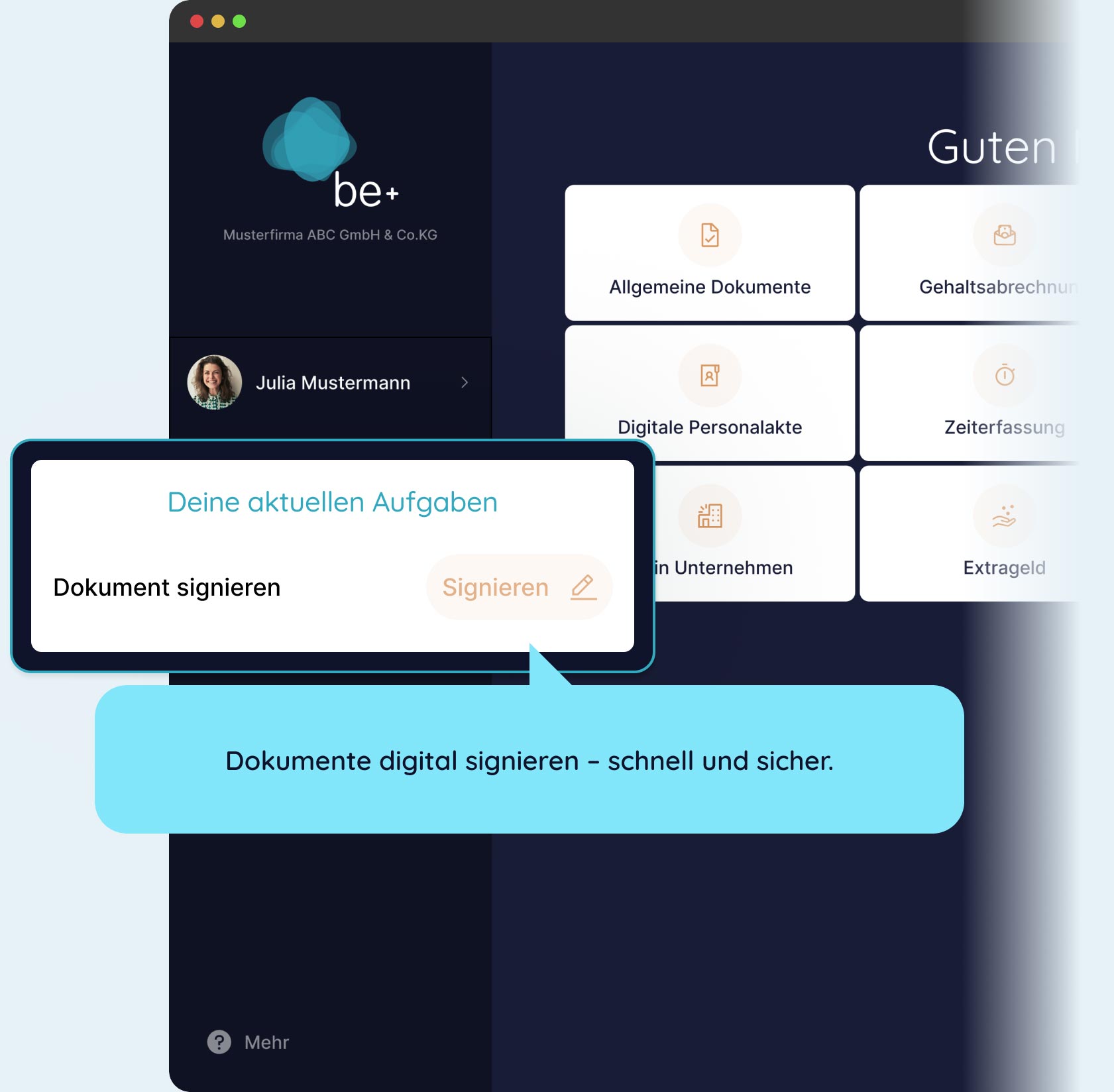 MockUp Anwendung Beplus