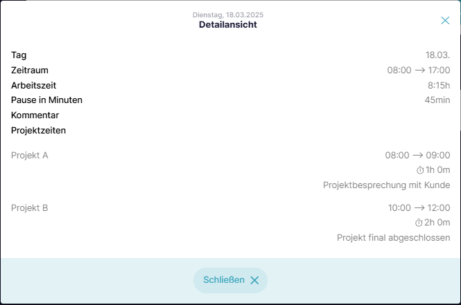 Wie sehe ich die gebuchten Projektzeiten von Nutzern? image 4