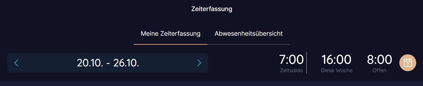 Abwesenheitsuebersicht in Zeiterfassung 1